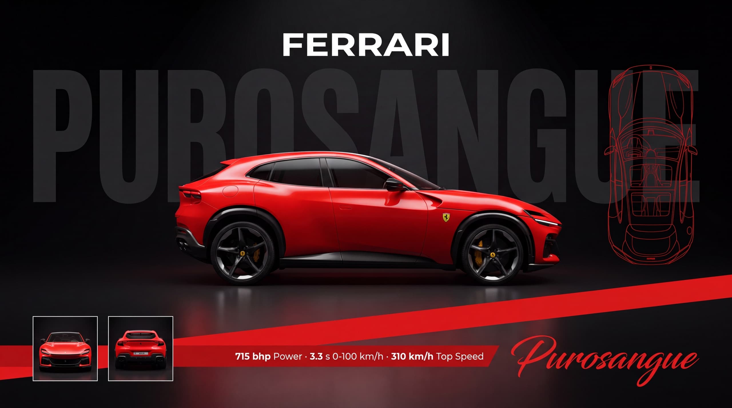 Ferrari Purosangue for rent at BOYZ TOYZ Car Rental Dubai