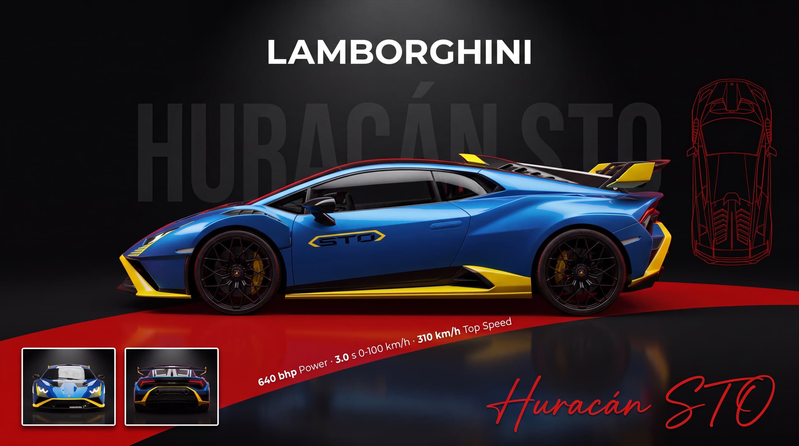 Lamborghini Huracán STO for rent at BOYZ TOYZ Car Rental Dubai