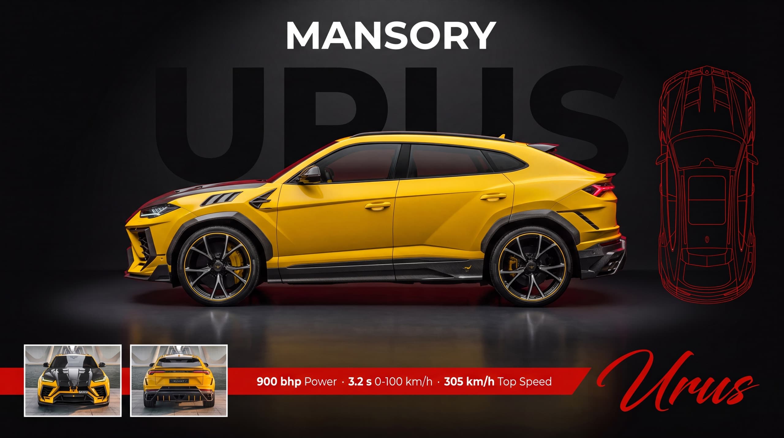 Mansory Urus for rent at BOYZ TOYZ Car Rental Dubai